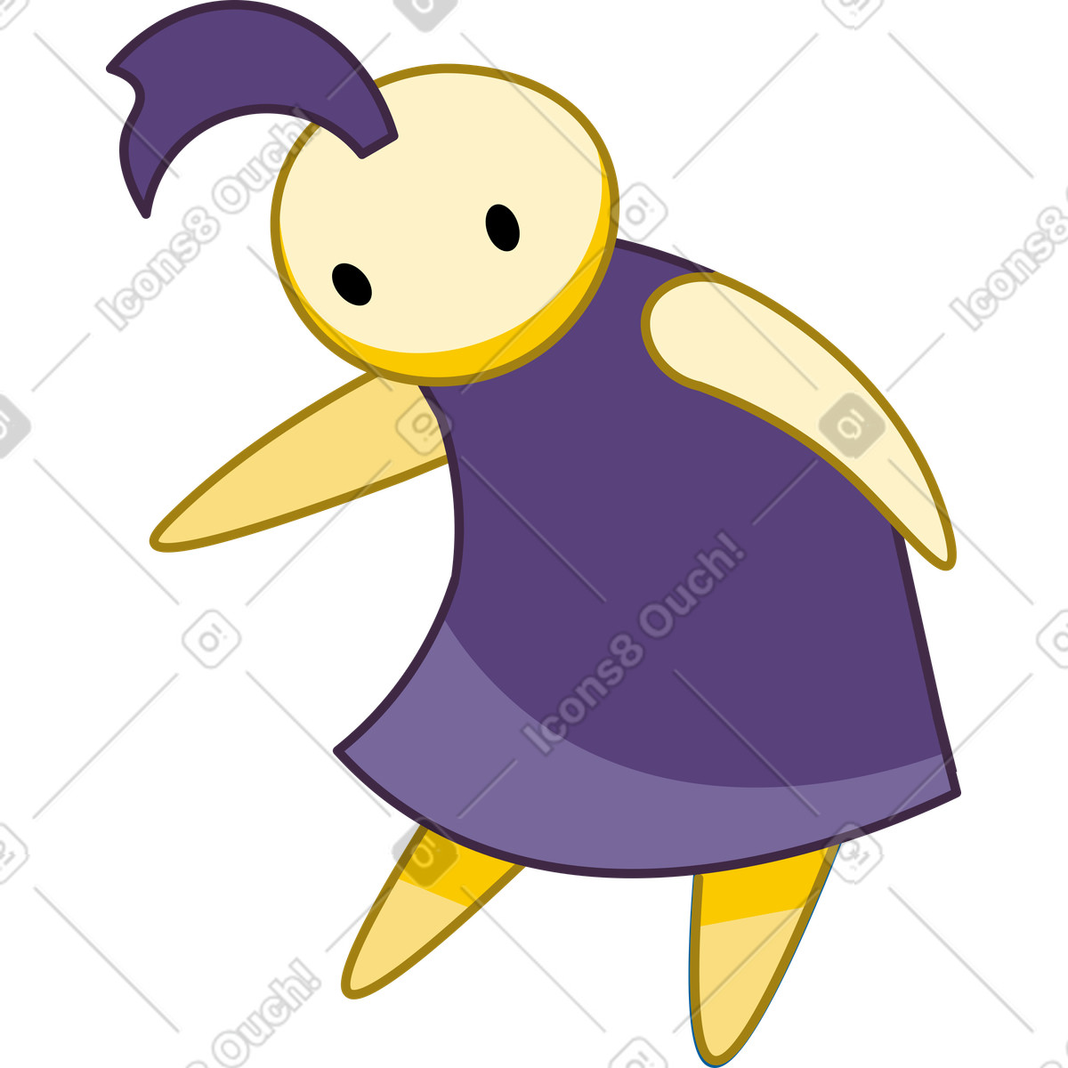 Puppet illustration in Kitekat style download in PNG, SVG