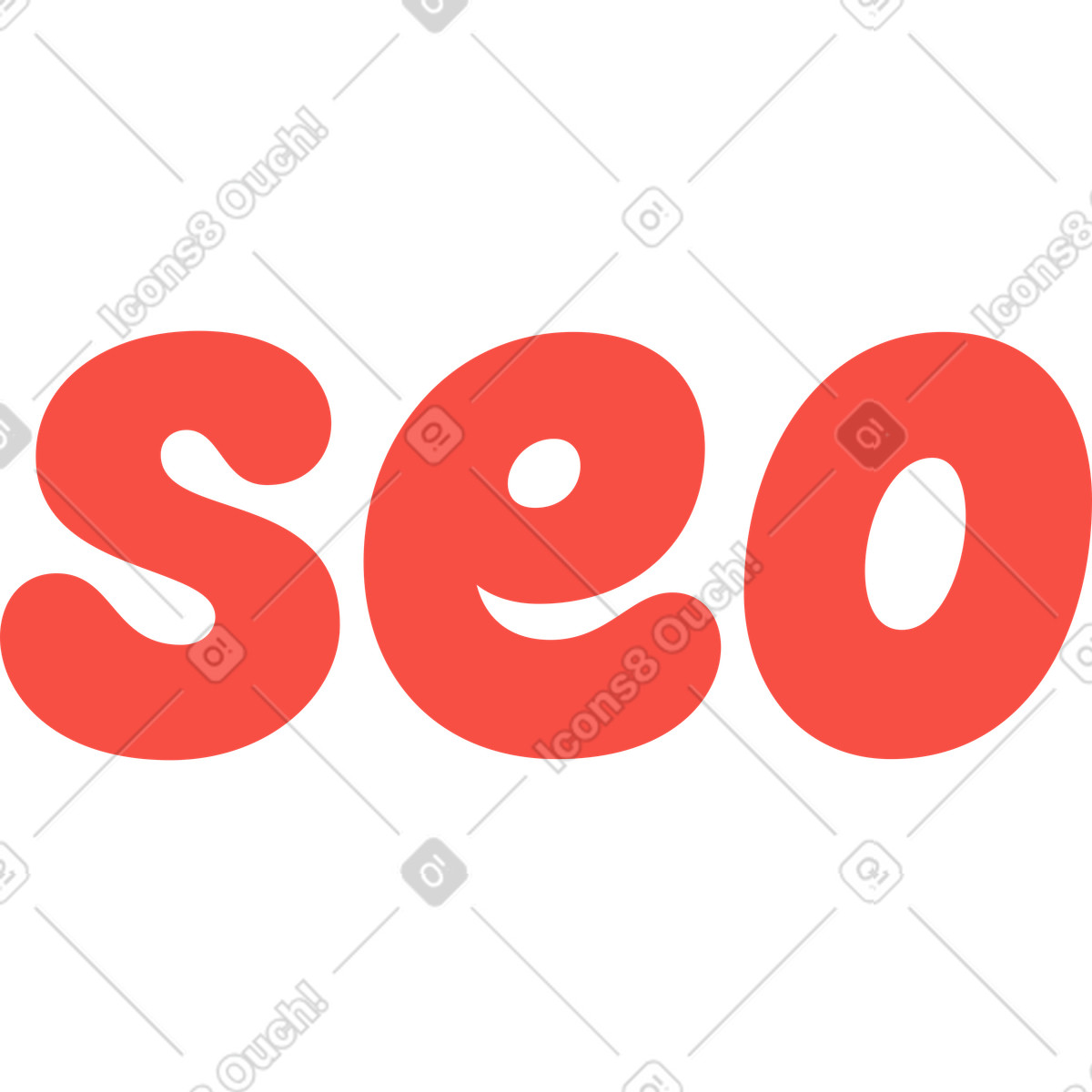 Ilustración Texto de seo letras en estilo Sammy a descargar en PNG y SVG