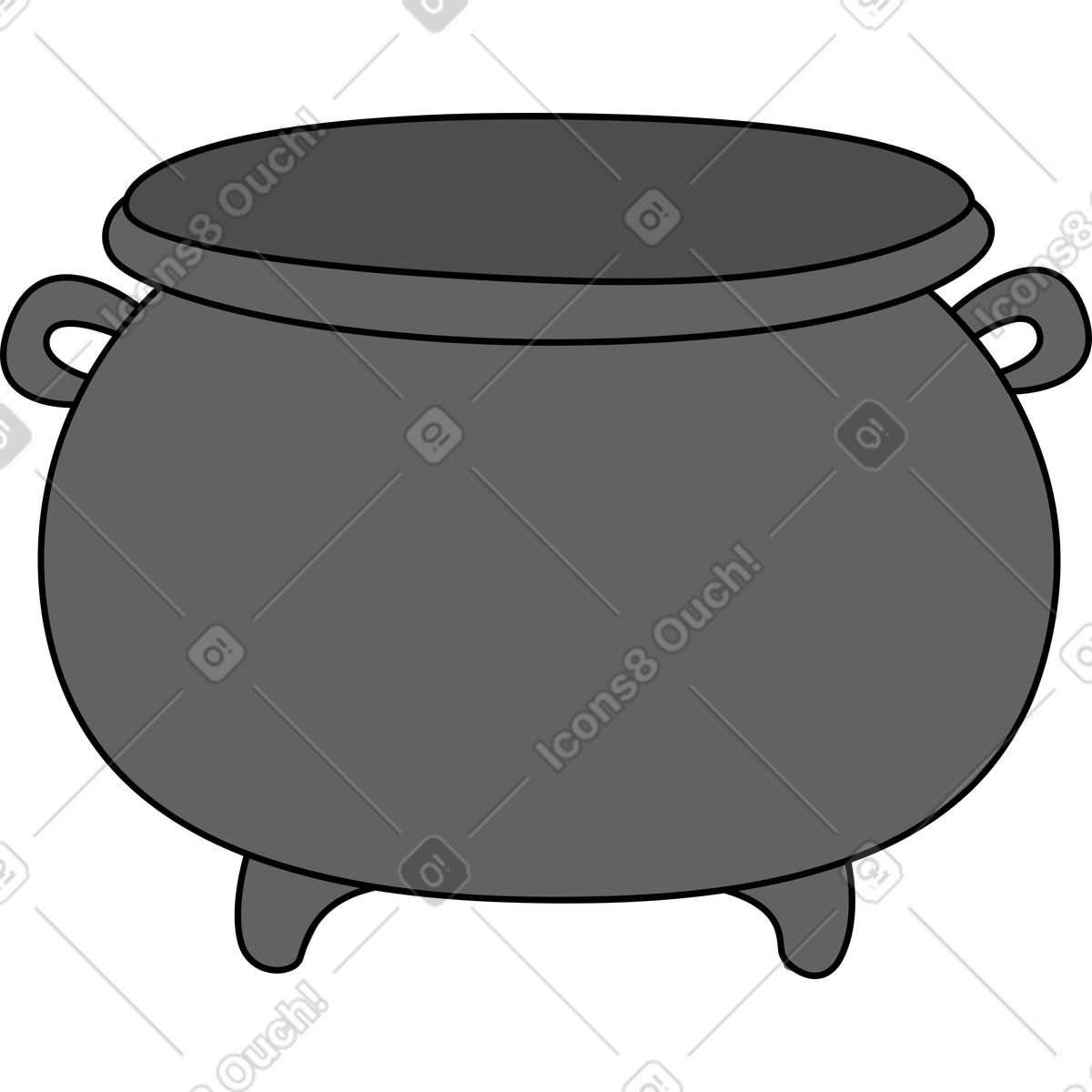 Ilustración Caldera en estilo Purr a descargar en PNG y SVG