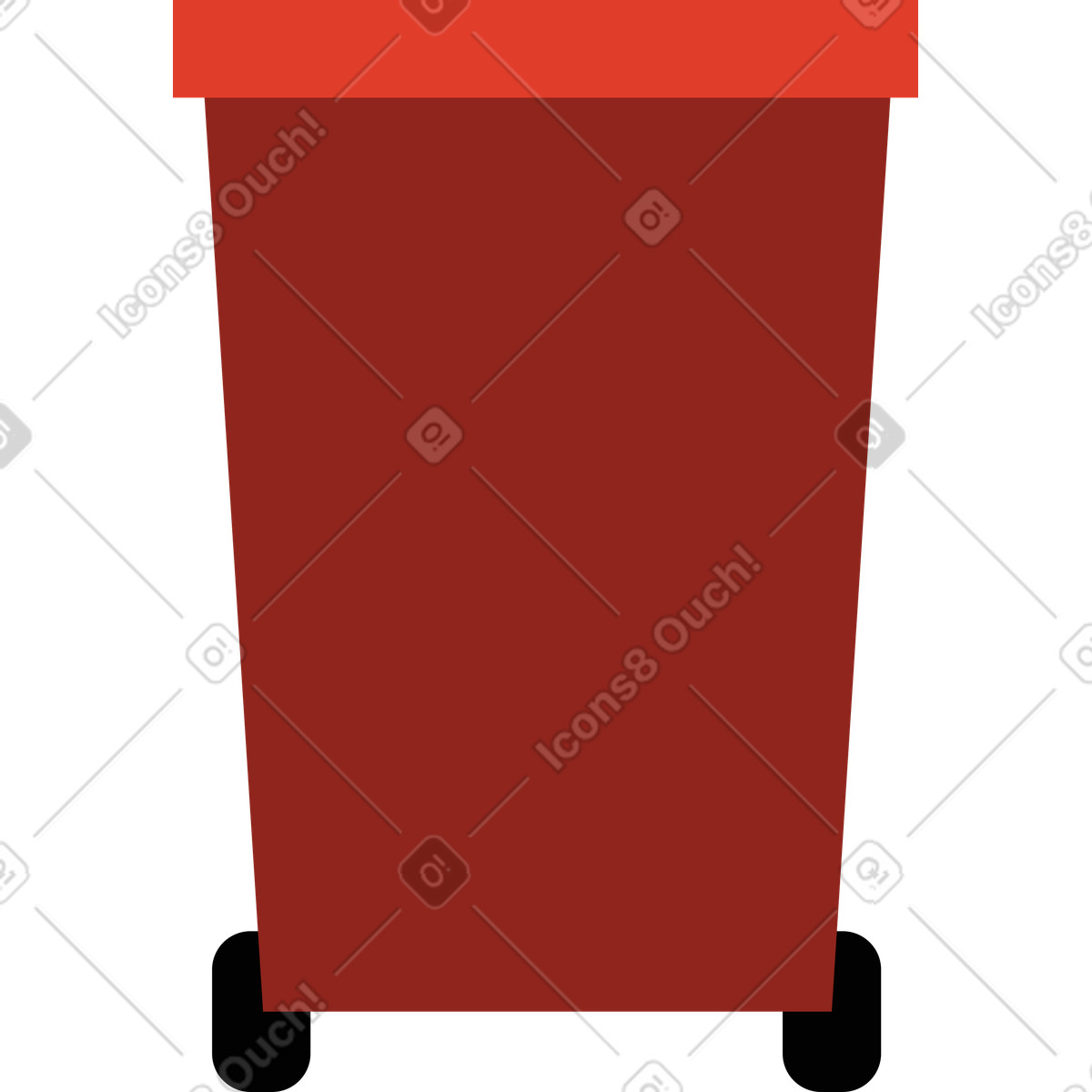 Illustration Poubelle dans le style Burgundy à télécharger aux formats PNG, SVG