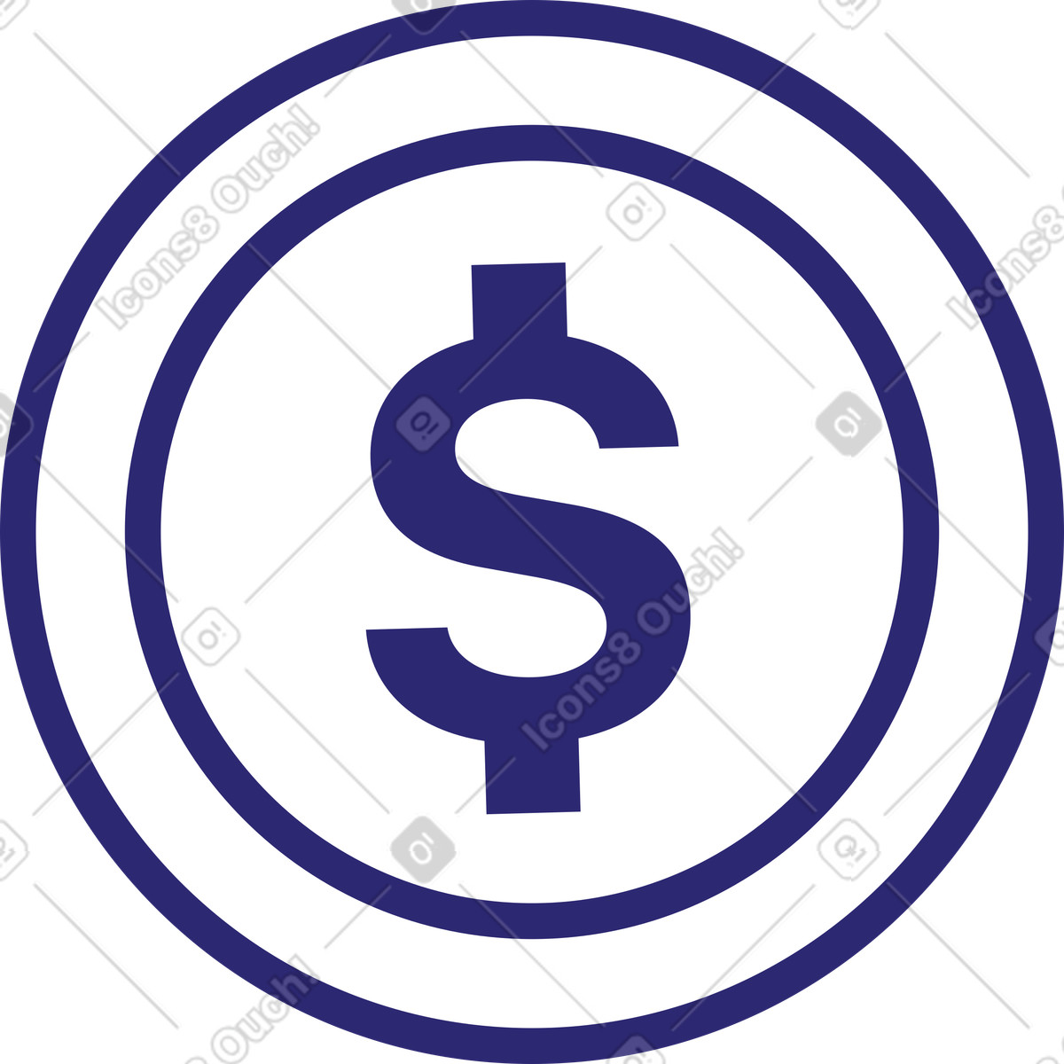 Illustration Pièce d'un dollar dans le style Cut à télécharger aux formats PNG, SVG
