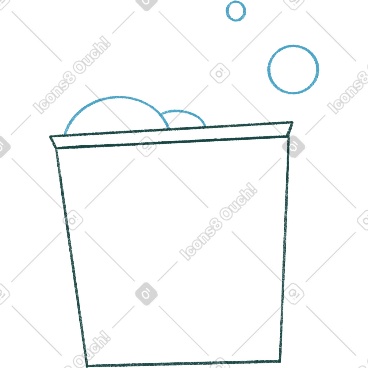 Ilustración Bucket of foam en estilo Tutti a descargar en PNG y SVG
