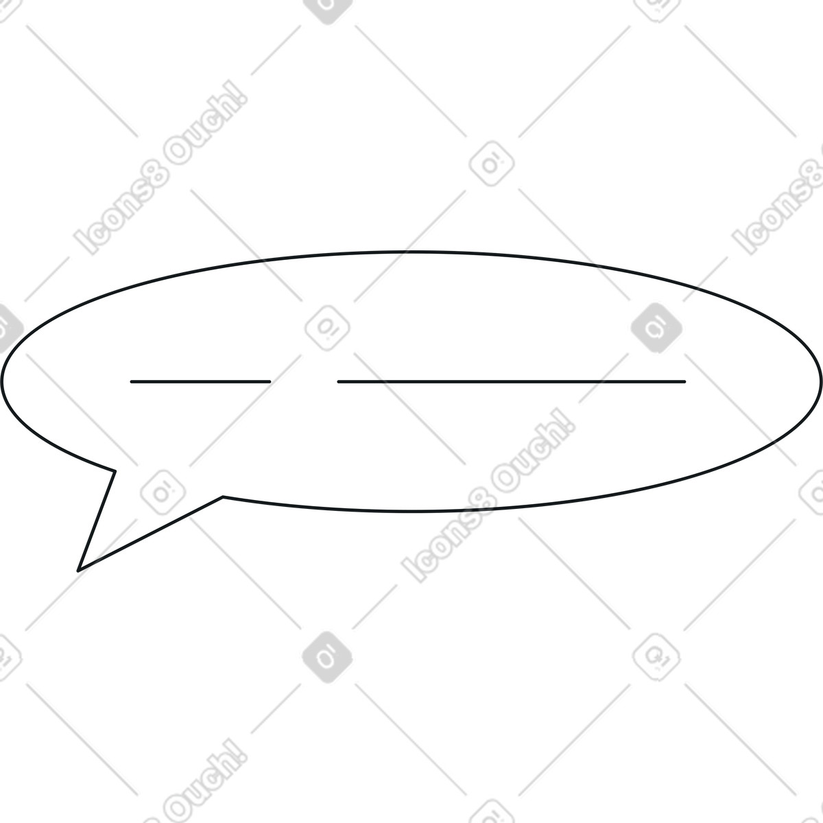Midnight スタイルの テキスト付き吹き出し のイラストをPNG、SVG形式でダウンロード