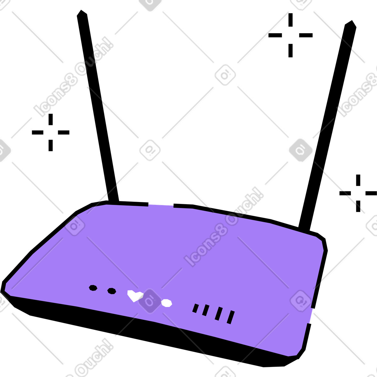 Ilustração de Roteador wi-fi em no estilo Amethyst para baixar em PNG, SVG