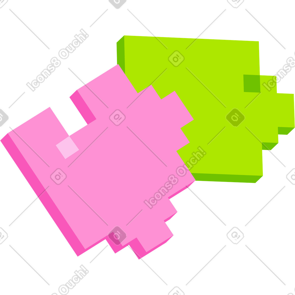 Puzzle illustration in 8bit style download in PNG, SVG