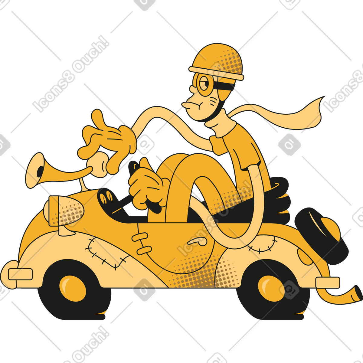 Ilustración animada Hombre en estilo Rubber a descargar en GIF, Lottie (JSON), AE