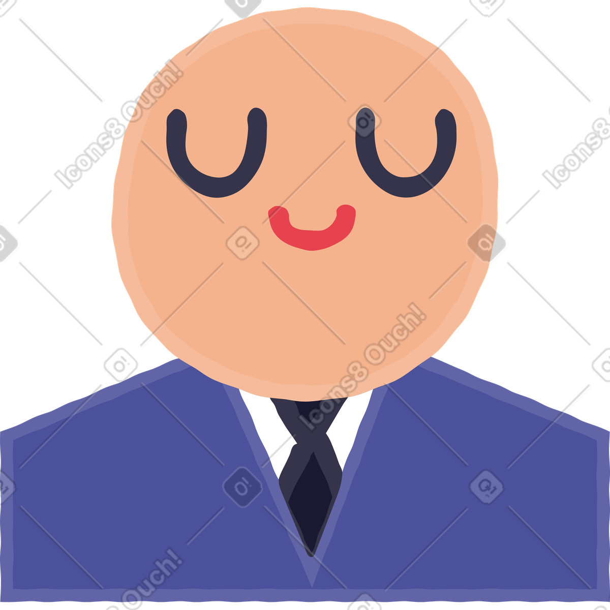 Stripy スタイルの ユーザー のイラストをPNG、SVG形式でダウンロード