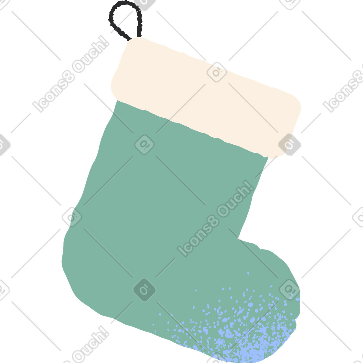 Ilustración Media verde en estilo Pablo a descargar en PNG y SVG