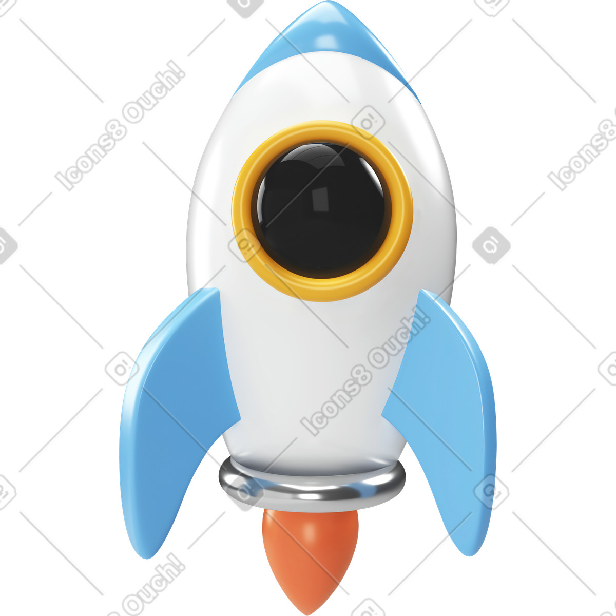Rocket illustration in PNG, SVG
