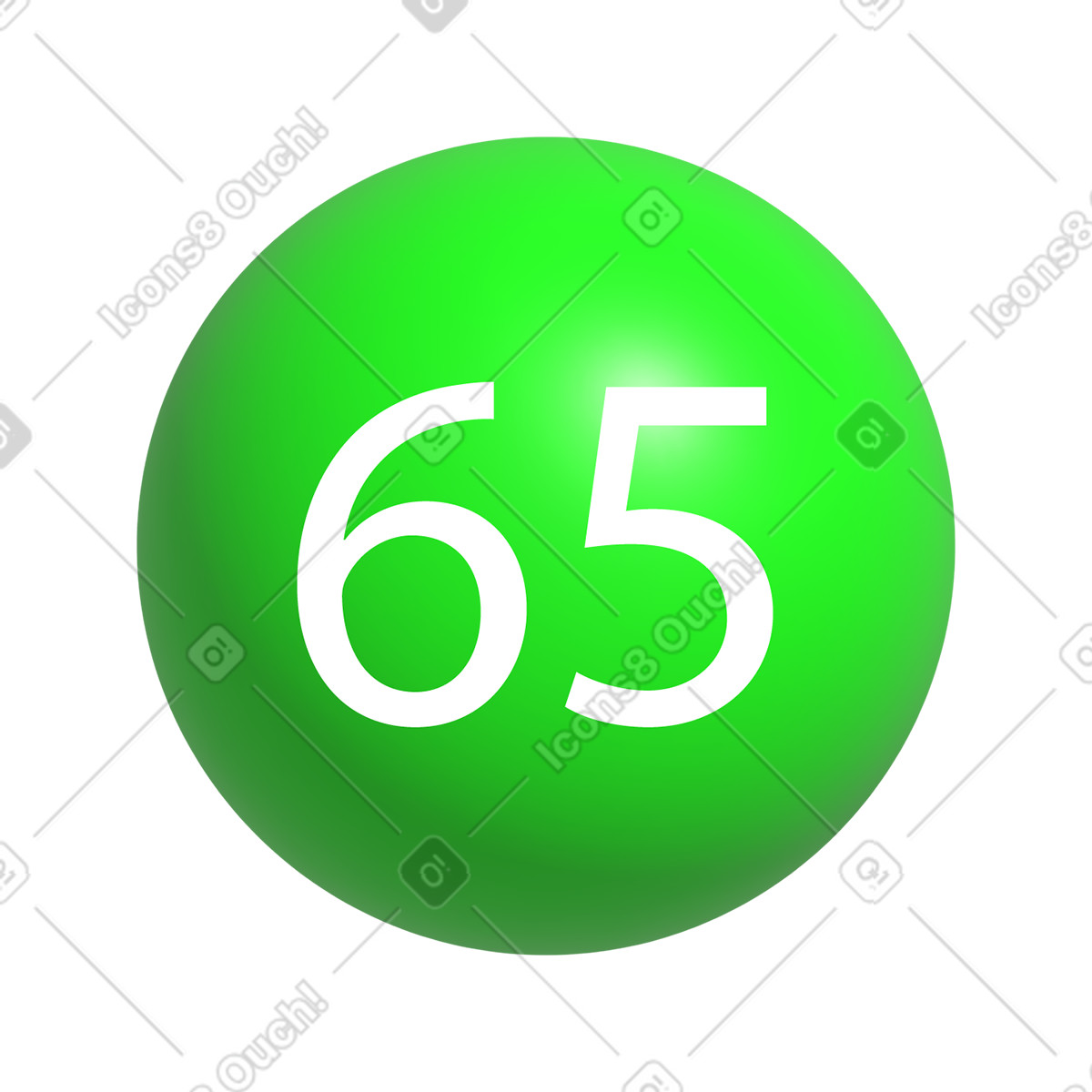 Pop 스타일의 Green sphere with number 일러스트레이션 PNG, SVG 다운로드