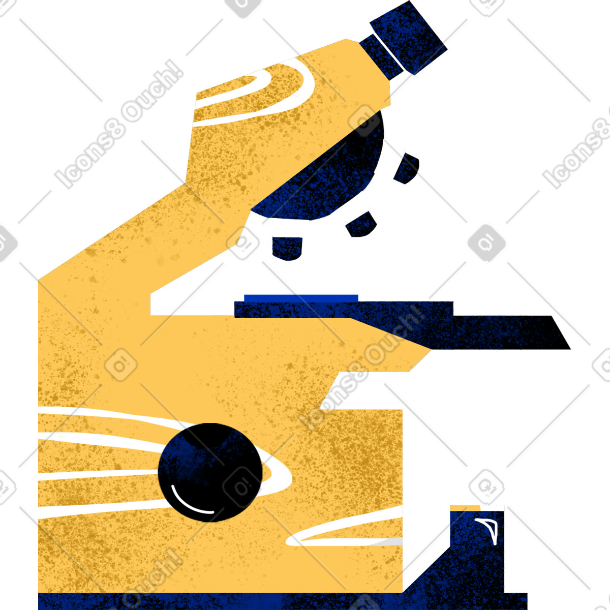 下载 Flare 风格的 Yellow microscope 插画，支持 PNG、SVG 格式