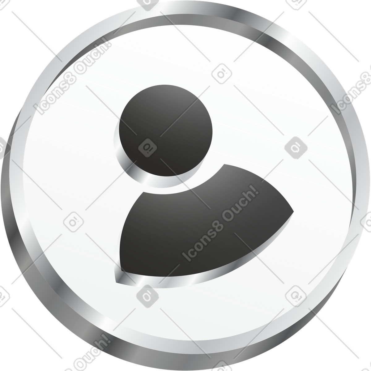 Ilustración Marcador de posición avatar en estilo Token a descargar en PNG y SVG
