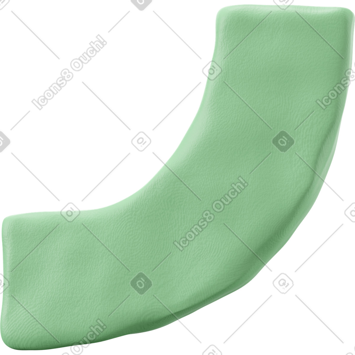 3D Stripy スタイルの 緑の布で腕 のイラストをPNG、SVG形式でダウンロード