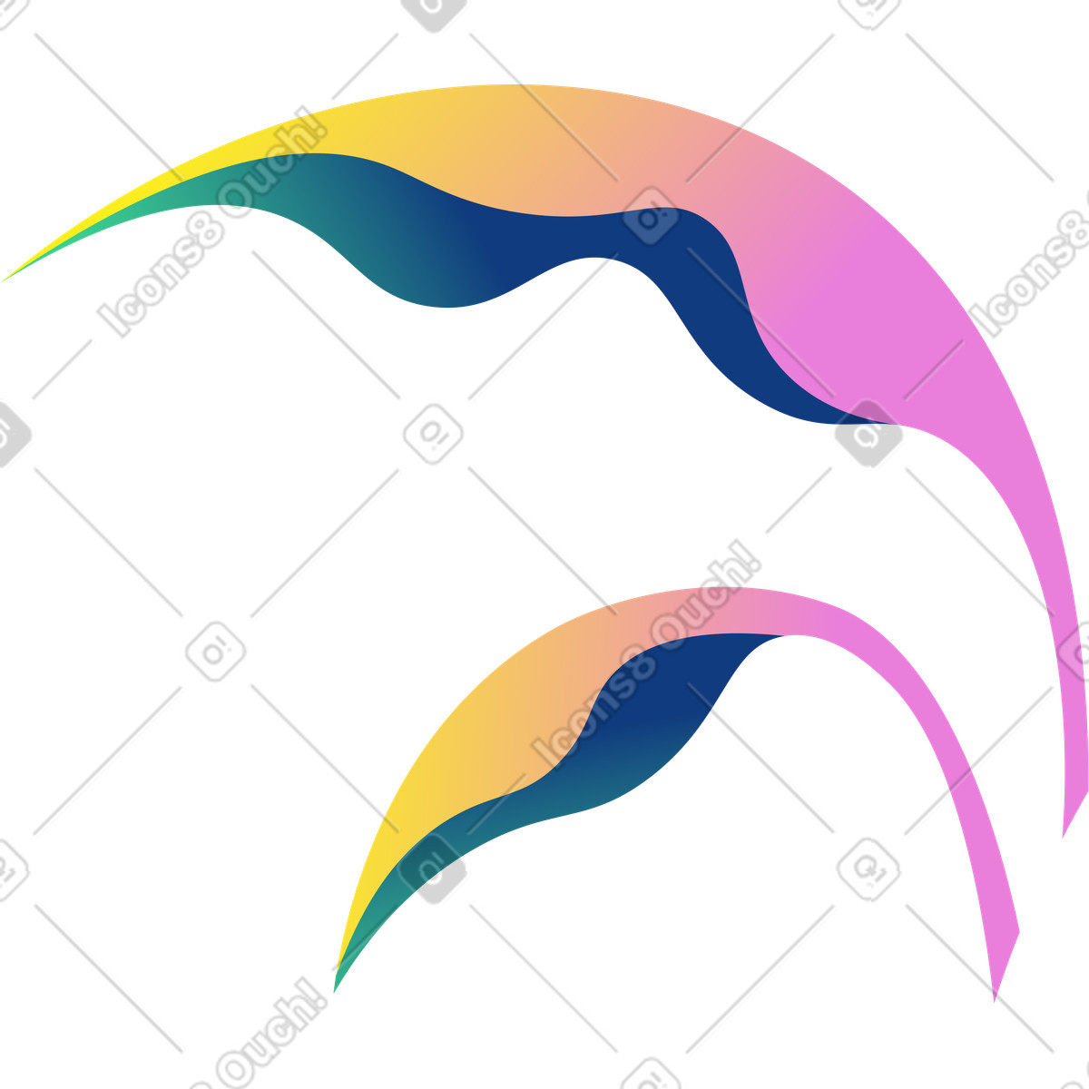 Vibrant bushes illustration in Amani style download in PNG, SVG