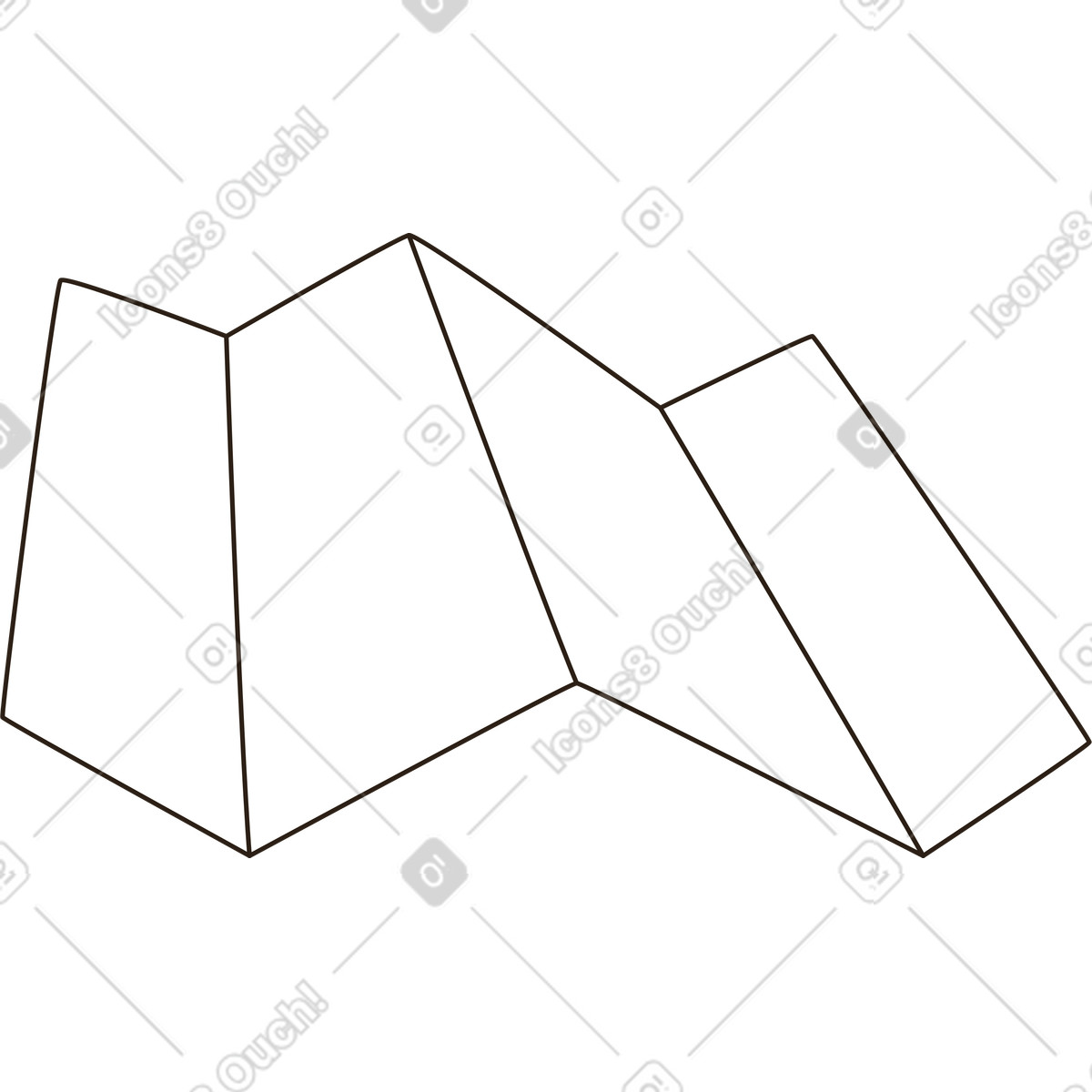 Plain スタイルの 地図 のイラストをPNG、SVG形式でダウンロード