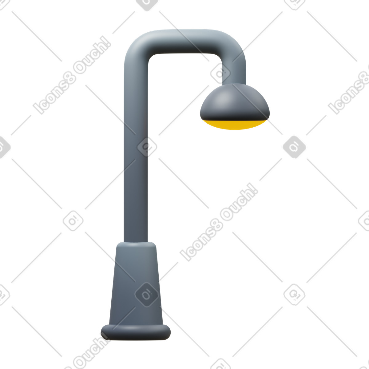 3D Fluency スタイルの Street lamp のイラストをPNG、SVG形式でダウンロード