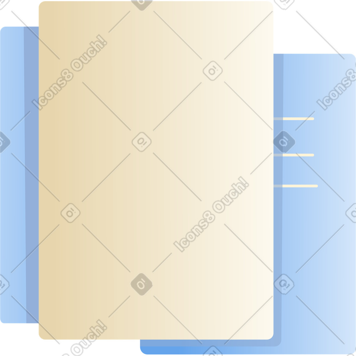 Mehrere seiten-Illustration im Silky-Stil als Download in PNG, SVG