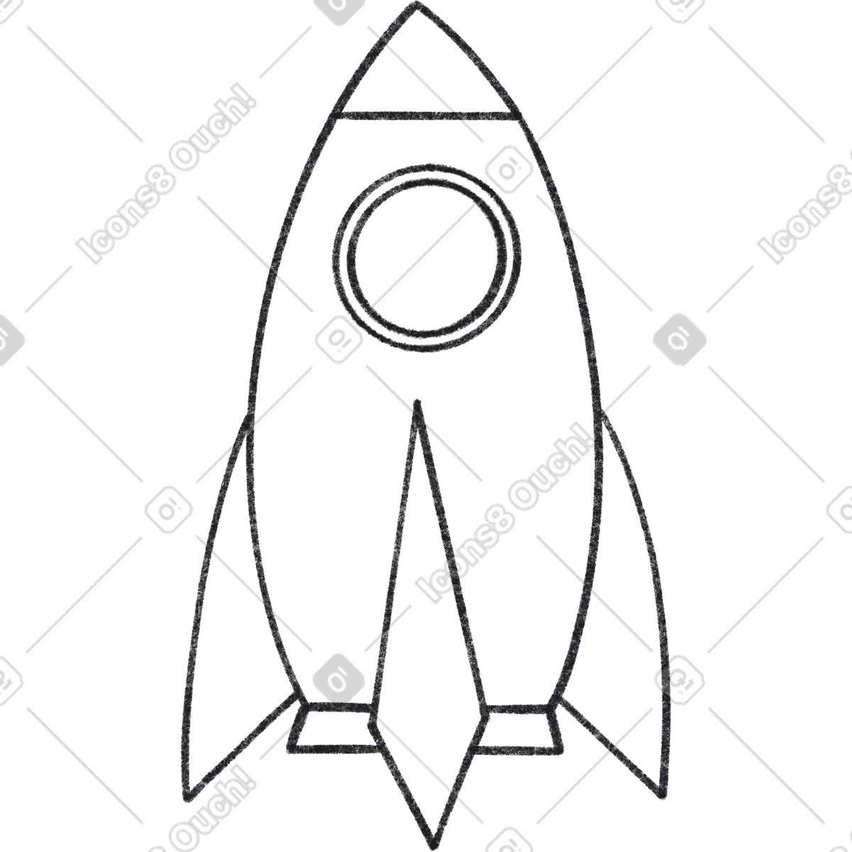 Illustration Rocket dans le style Bonbon Line à télécharger aux formats PNG, SVG