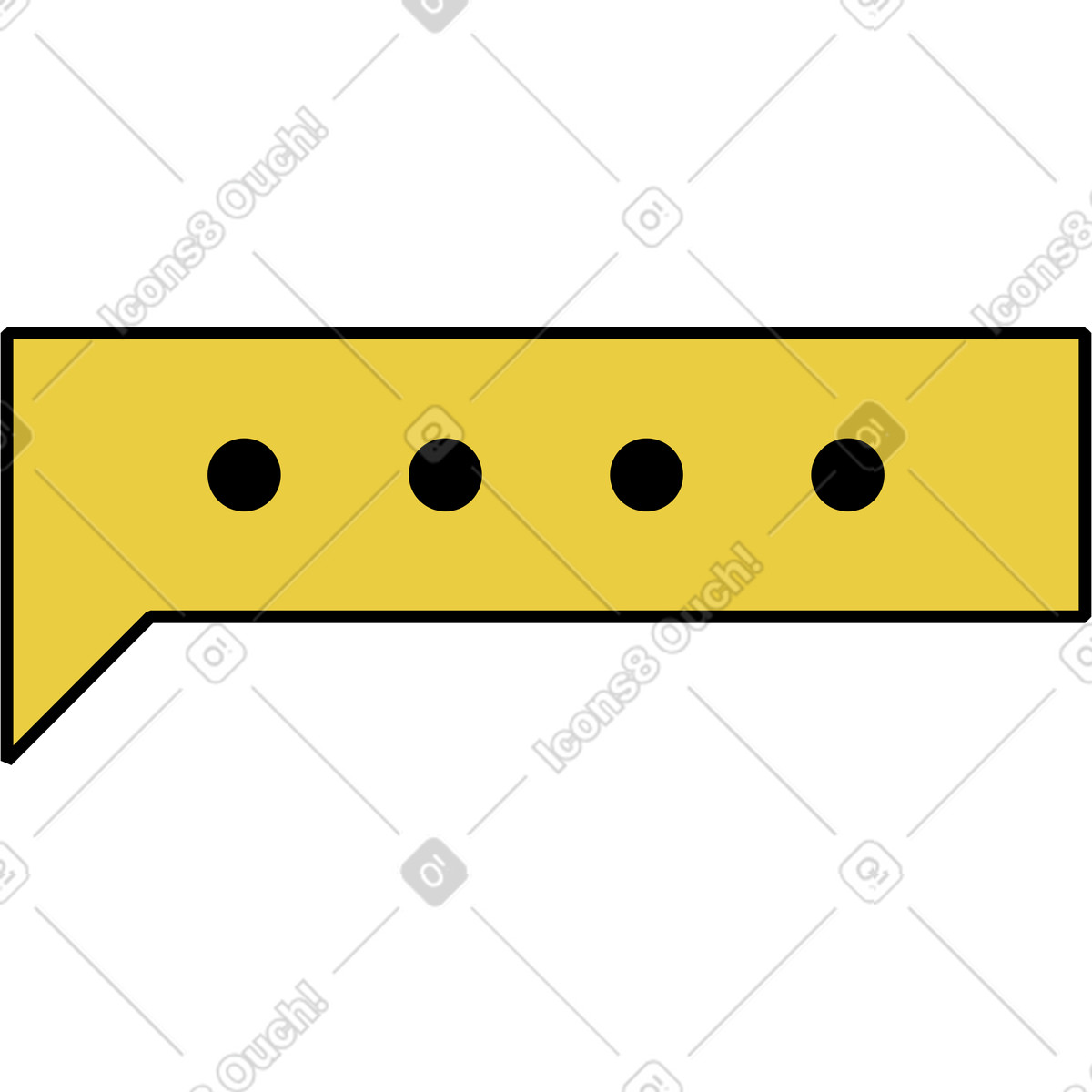 Memphis スタイルの Speech bubble のイラストをPNG、SVG形式でダウンロード