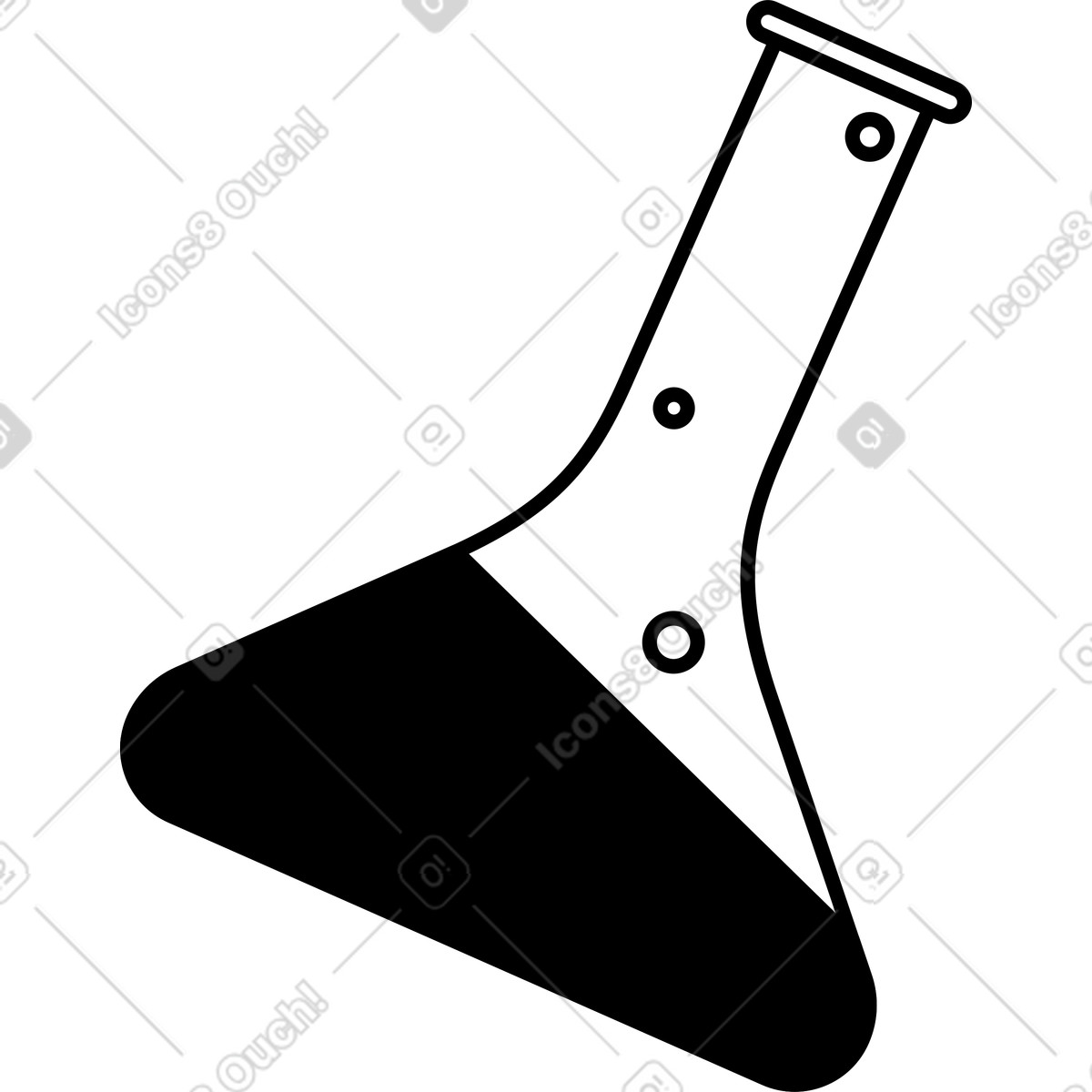 Ilustração de Laboratory chemistry flask filled with dark solution for science experiments em no estilo Notion Line Art para baixar em PNG, SVG