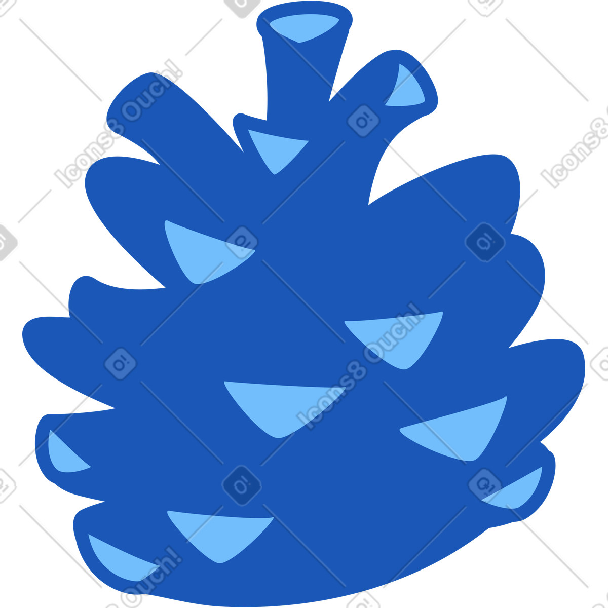Tannenzapfen-Illustration im Storyline-Stil als Download in PNG, SVG