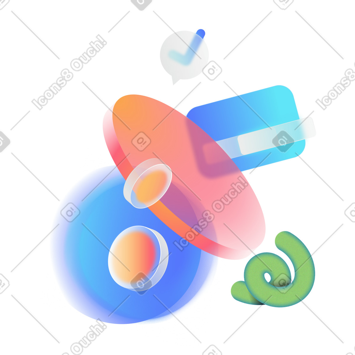 Illustration Mettre de l'argent sur une carte en plastique dans le style Morphis à télécharger aux formats PNG, SVG