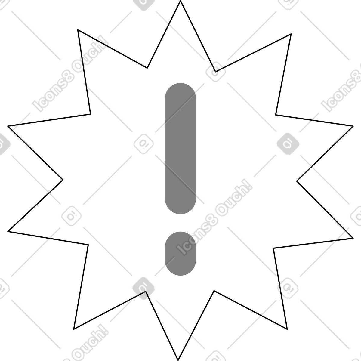 Ausrufezeichen-Illustration im Tiny-Stil als Download in PNG, SVG