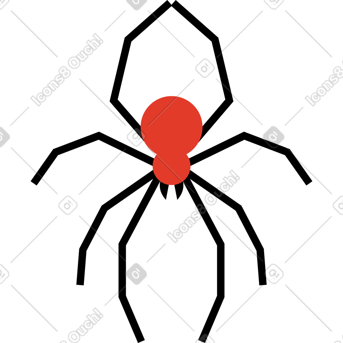 Burgundy スタイルの クモ のイラストをPNG、SVG形式でダウンロード
