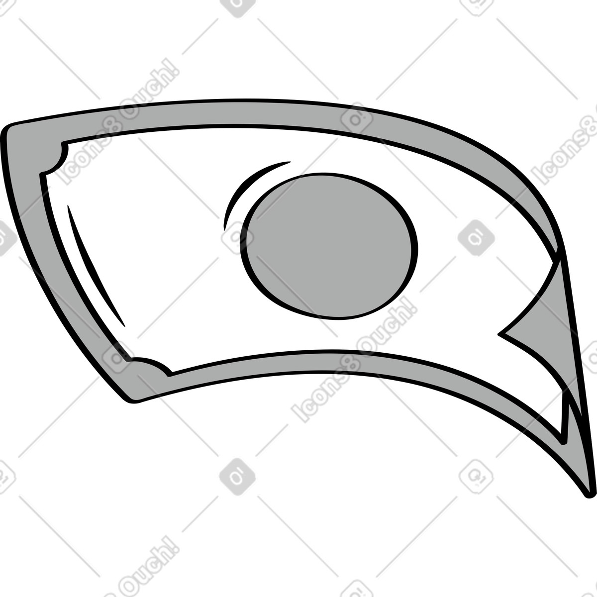 Paper money illustration in Looney style download in PNG, SVG