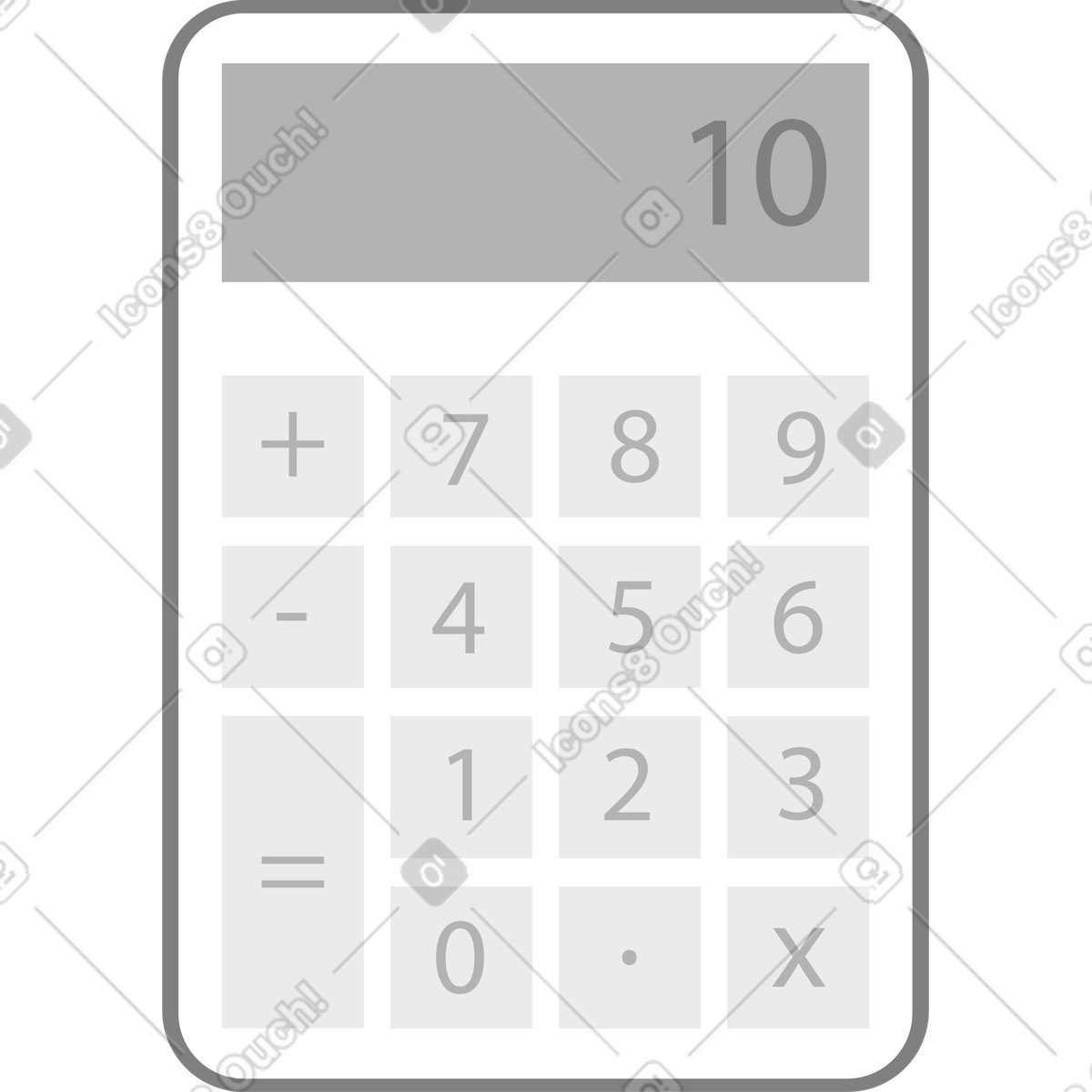 Calculator illustration in Tiny style download in PNG, SVG