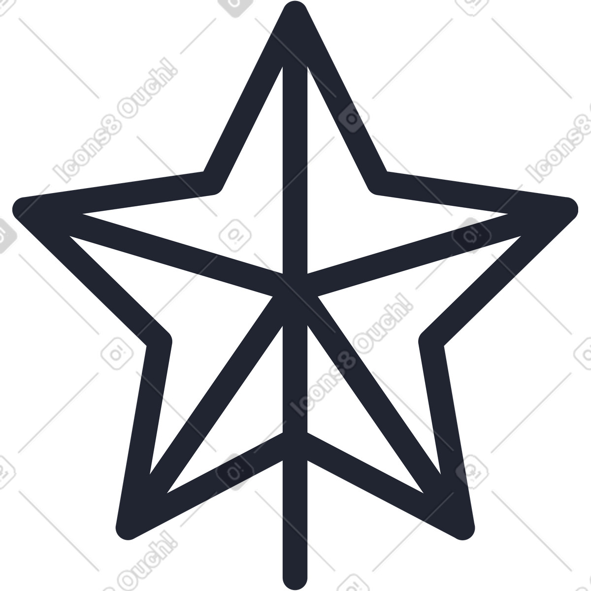 Illustration Étoile de sapin noël dans le style Pablita à télécharger aux formats PNG, SVG