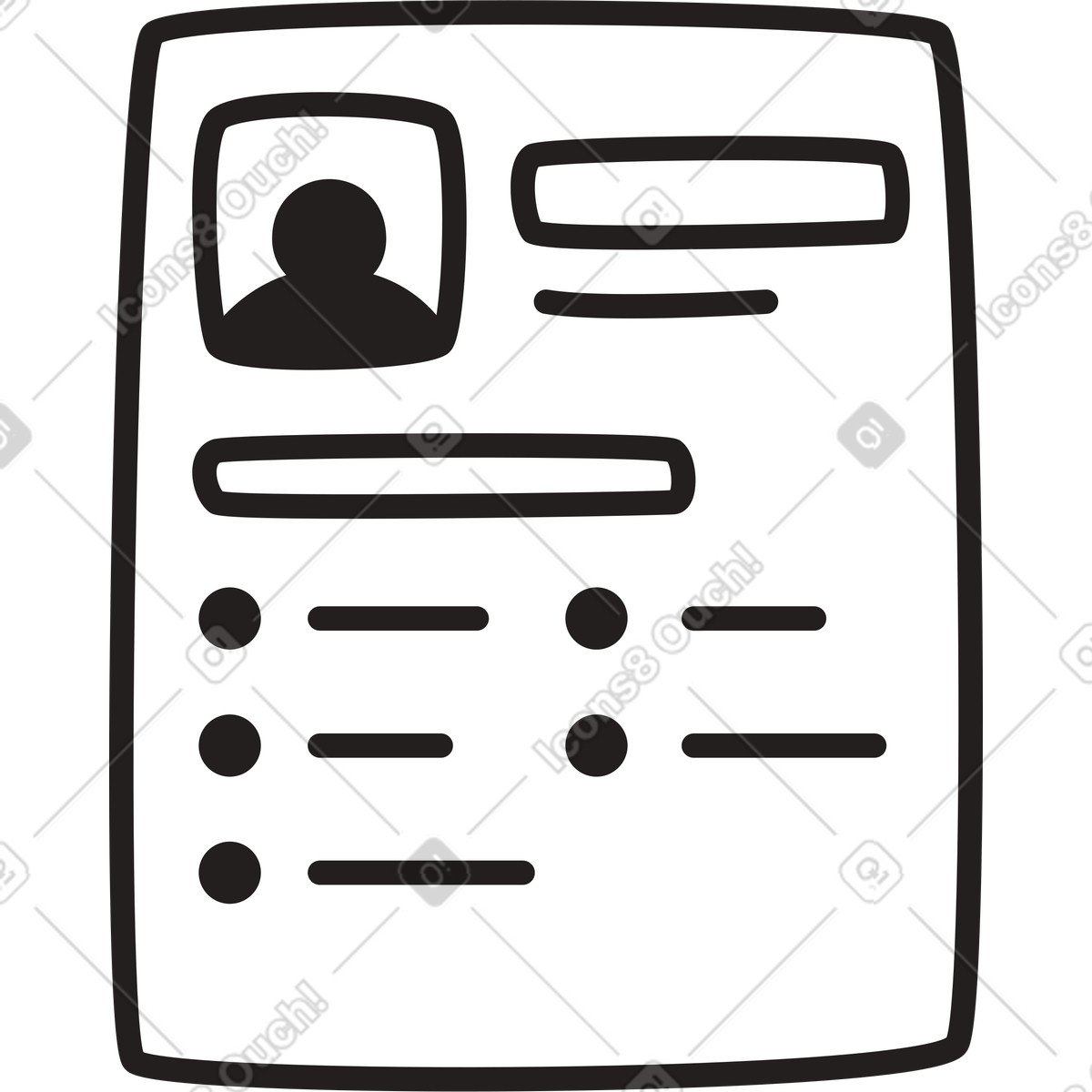 Resume illustration in PNG, SVG
