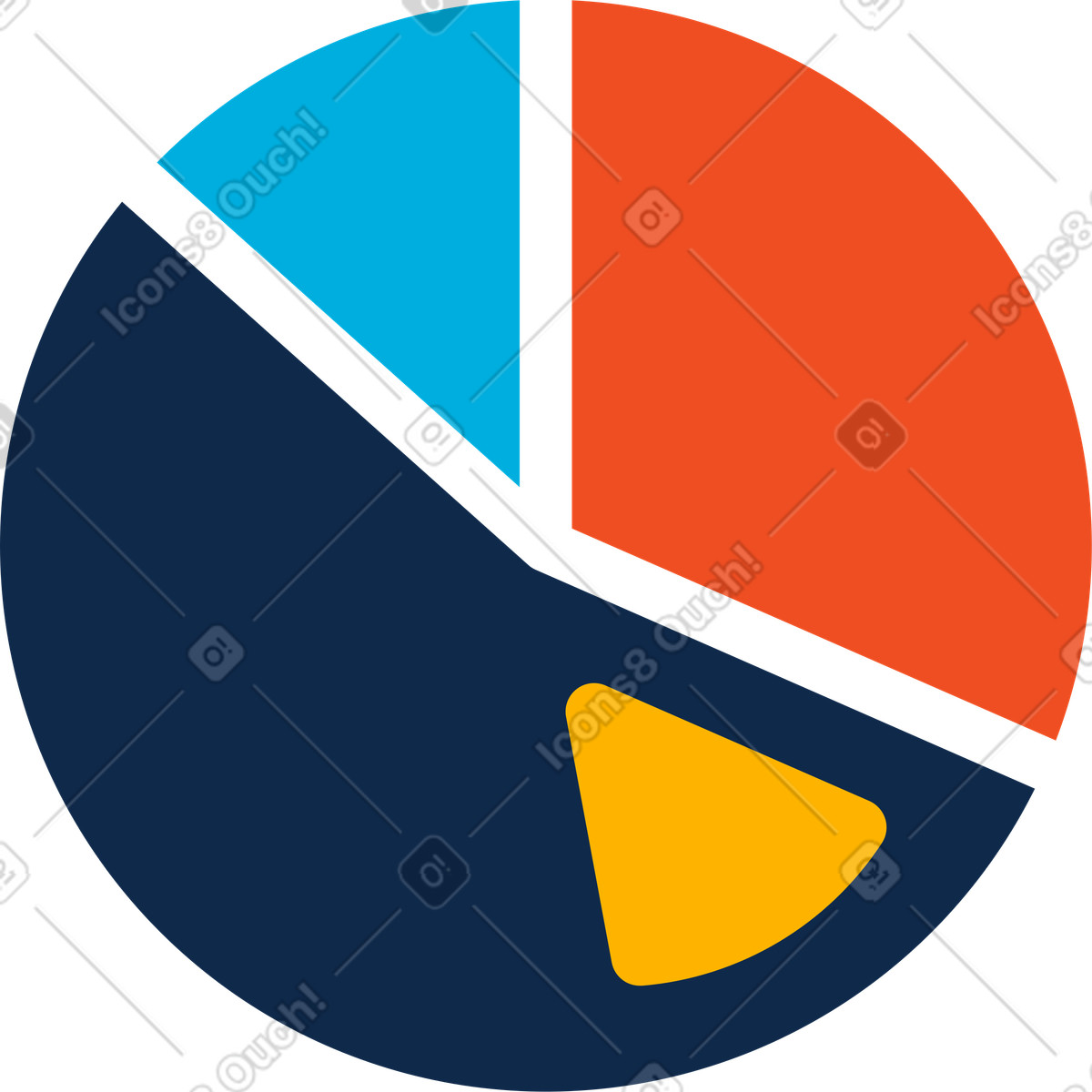 Ilustración Gráfico circular en estilo Flame a descargar en PNG y SVG