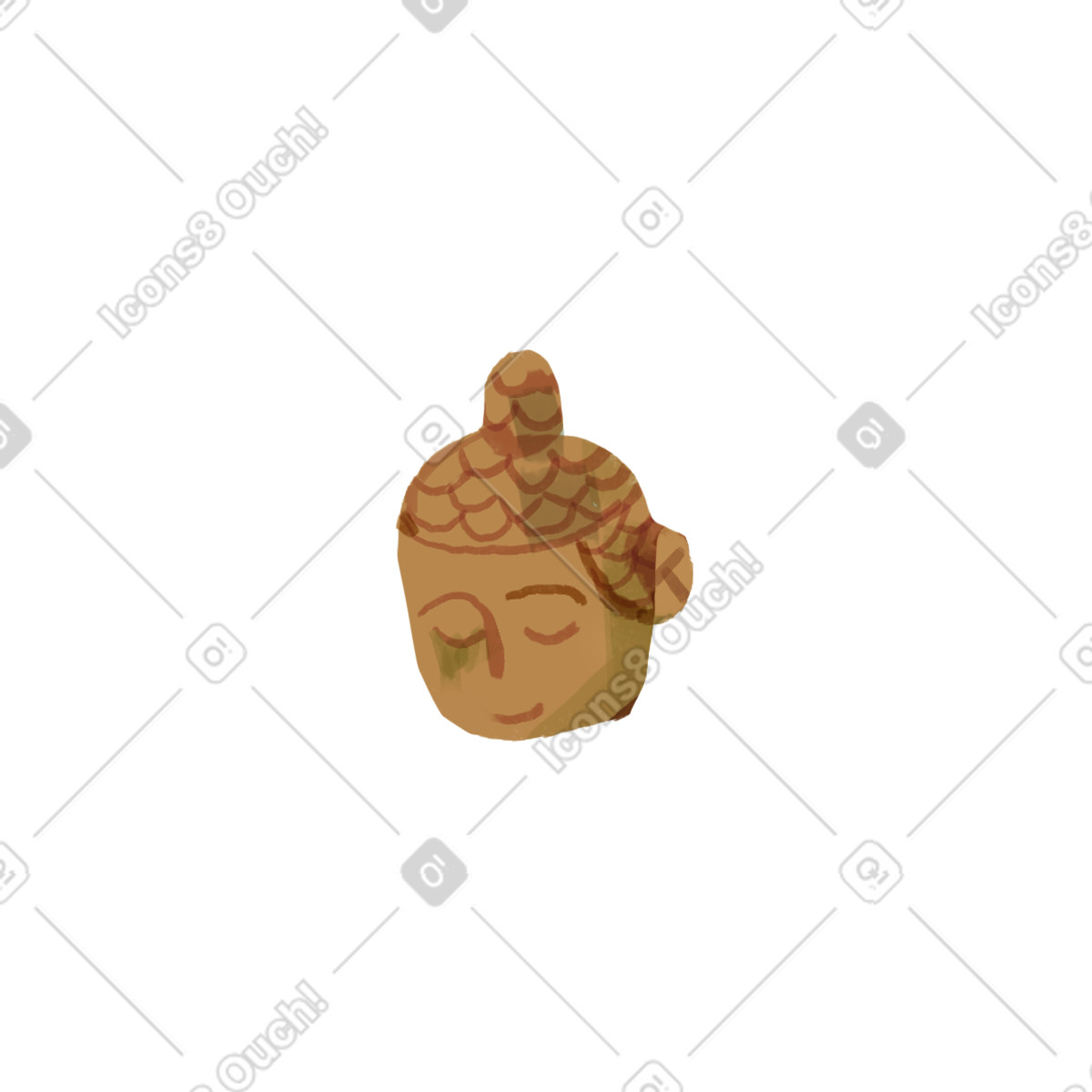 下载 Ikigai 风格的 Buddha 插画，支持 PNG、SVG 格式