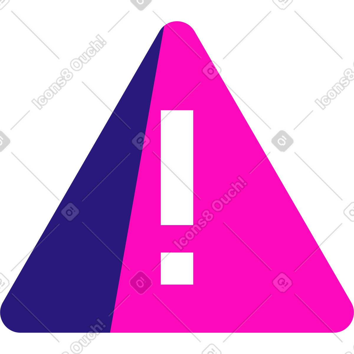 Illustration Triangle et point d'exclamation dans le style Basic à télécharger aux formats PNG, SVG
