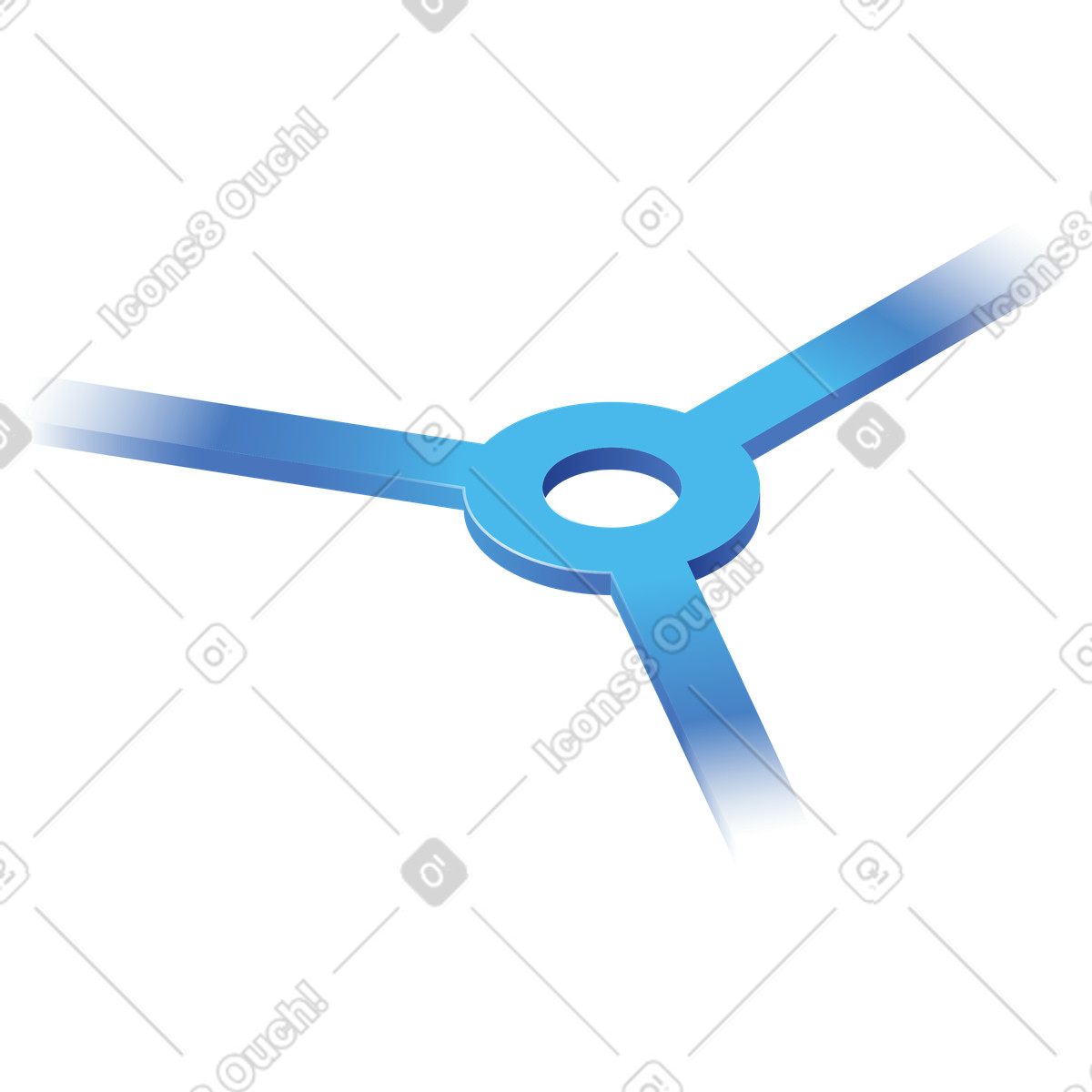 Illustration Route circulaire isométrique dans le style Quantum à télécharger aux formats PNG, SVG