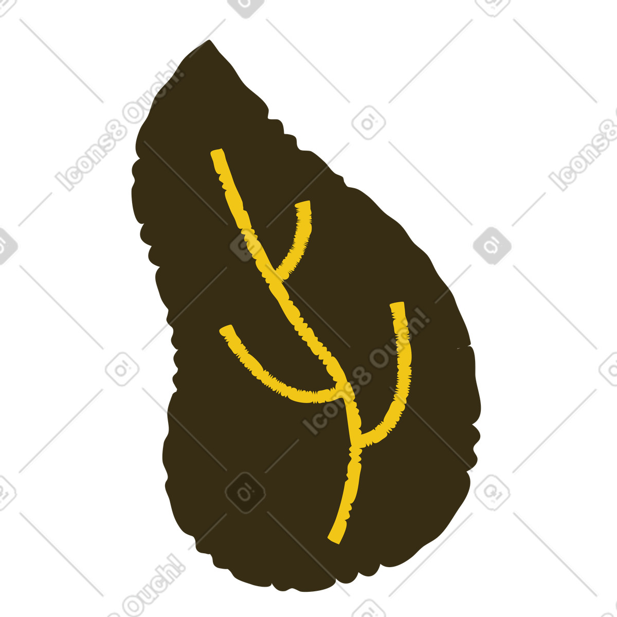 Blatt-Illustration im Bermuda-Stil als Download in PNG, SVG