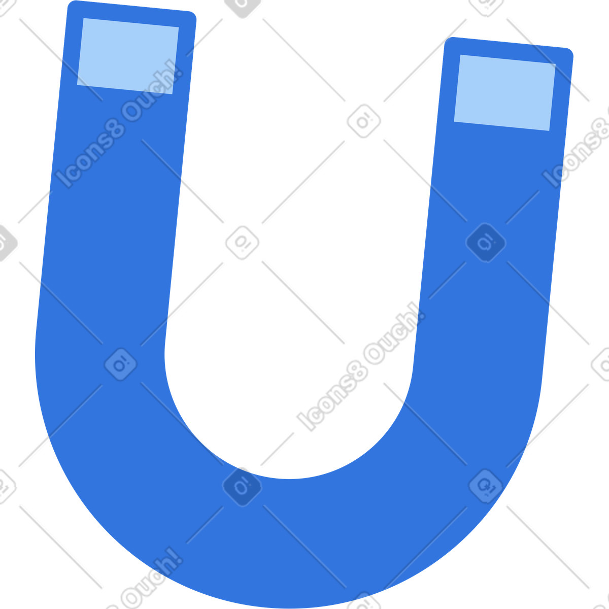 Magnet illustration in Sky style download in PNG, SVG