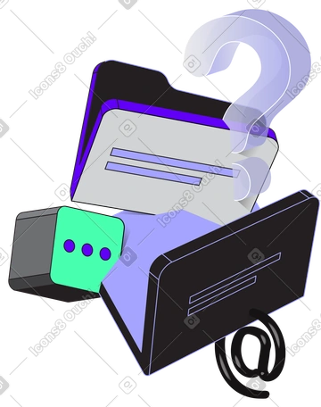 dossiers et signe de question PNG, SVG