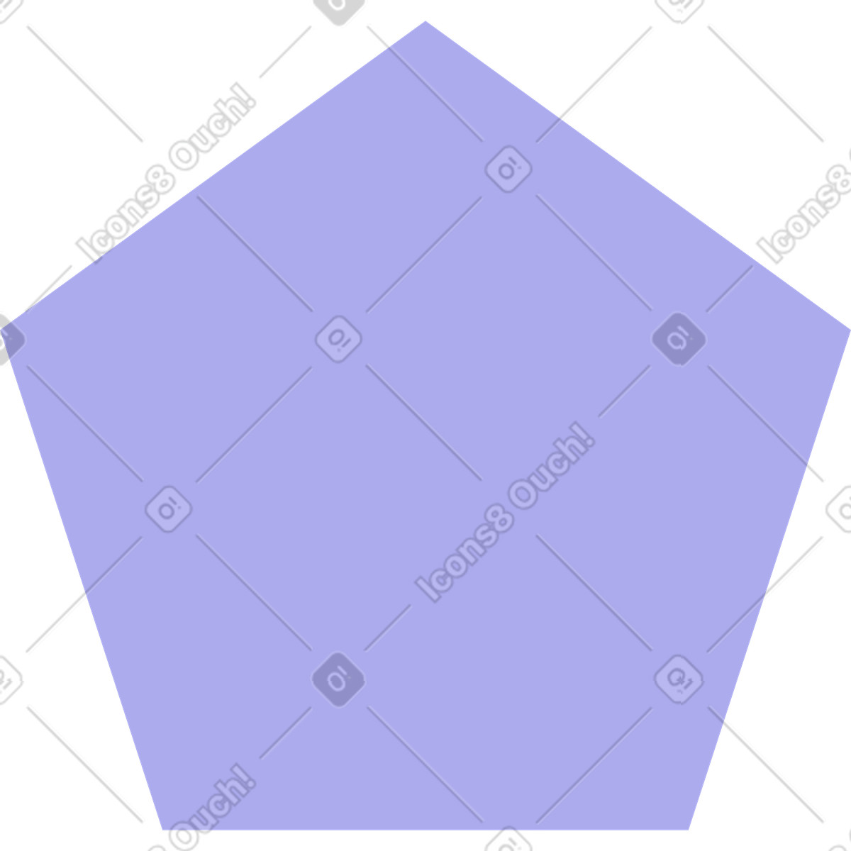 Purple pentagon illustrazione in stile Pale scarica in PNG, SVG