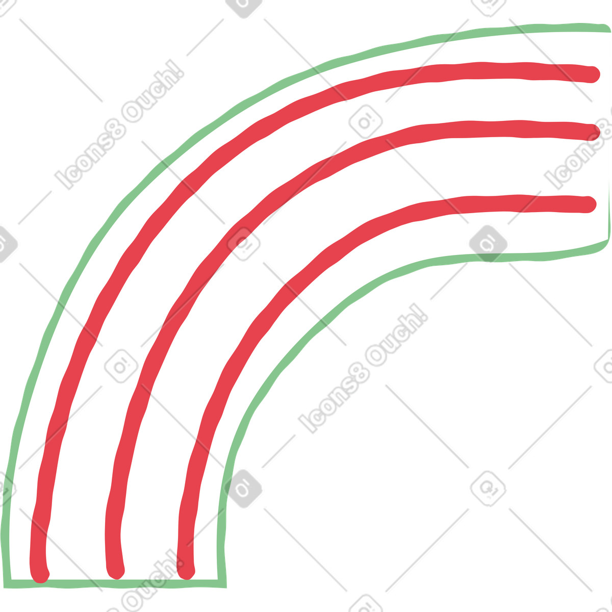 Braccio illustrazione in stile Stripy scarica in PNG, SVG