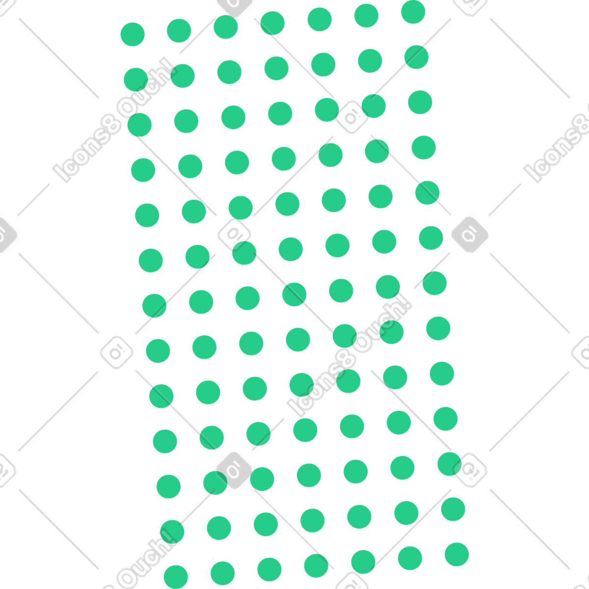 Green dots illustration in PNG, SVG