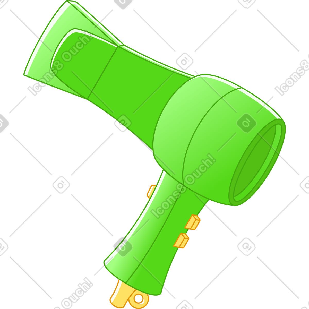 Asciugacapelli illustrazione in stile Rainbow scarica in PNG, SVG