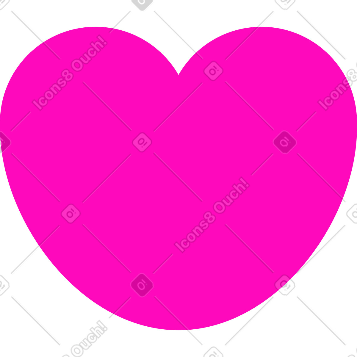 Ilustração de Coração em no estilo Basic para baixar em PNG, SVG