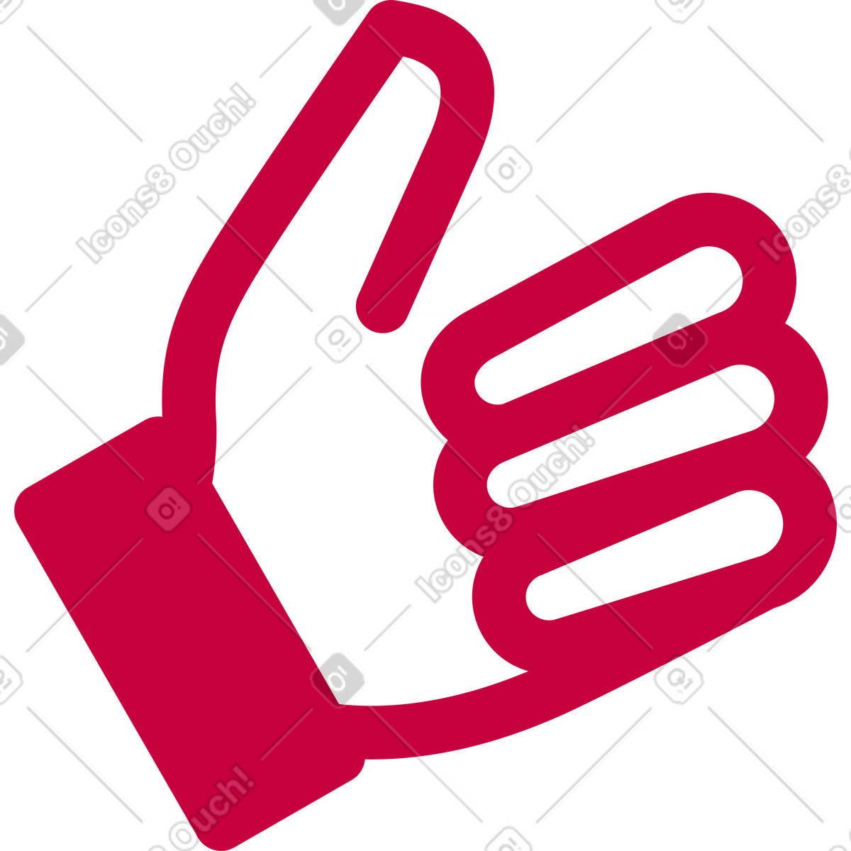 Ilustração de Sinal polegar para cima em no estilo Natty baixar em PNG, SVG