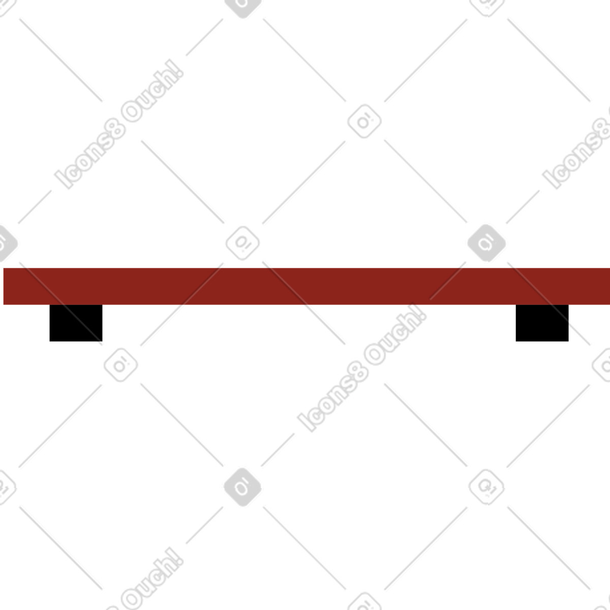 Flower shelf illustration in Burgundy style download in PNG, SVG