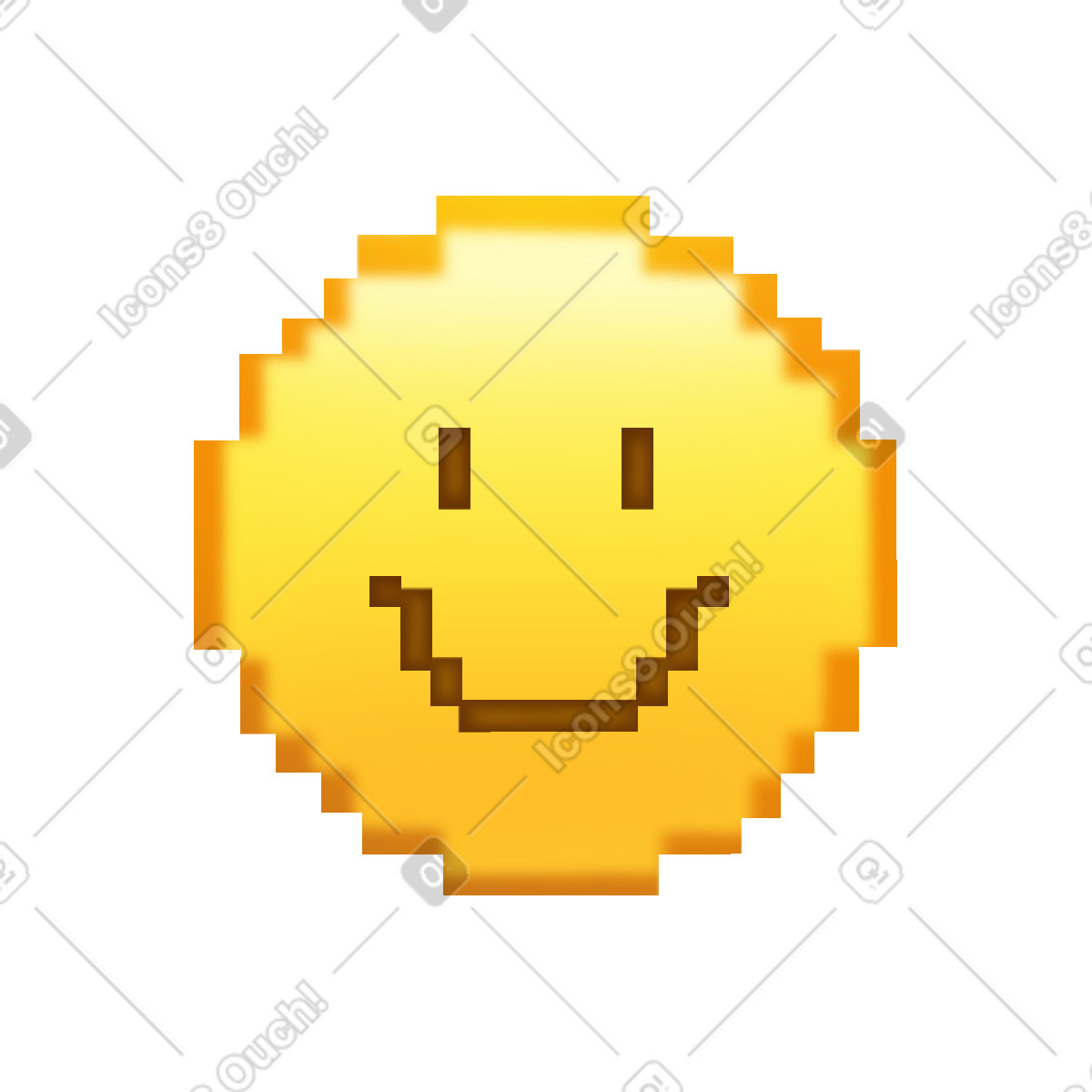 Pixel smiley illustration in Jumble style download in PNG, SVG