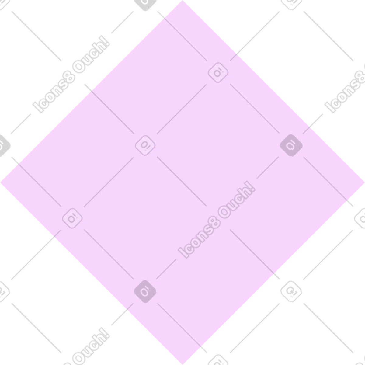 Pink rhombus-Illustration im Marginalia-Stil als Download in PNG, SVG