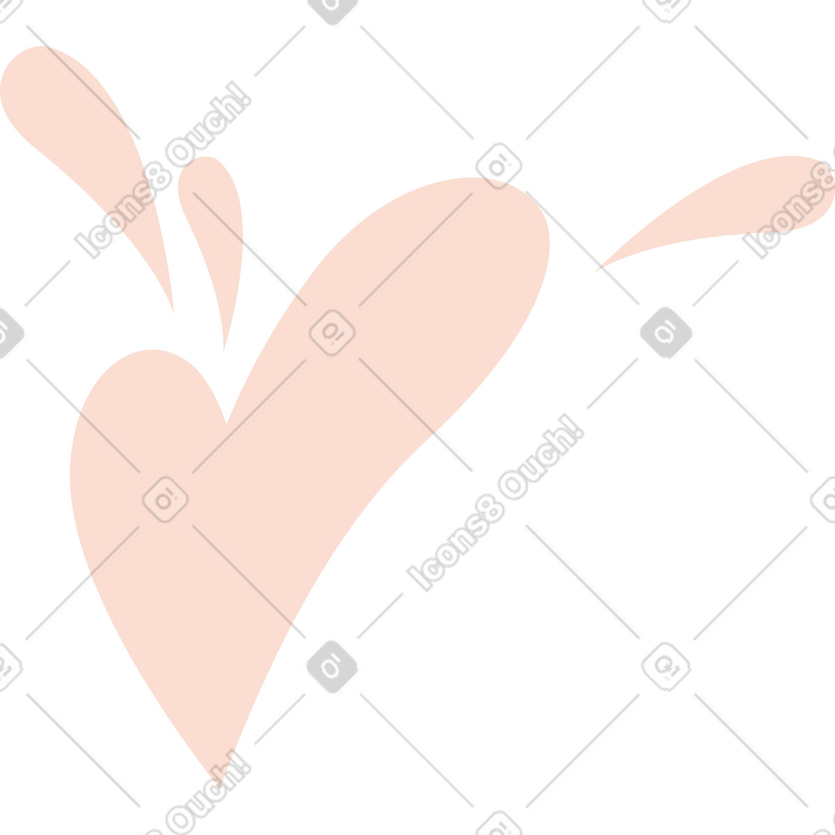 Decorative orange drops illustration in style download in PNG, SVG