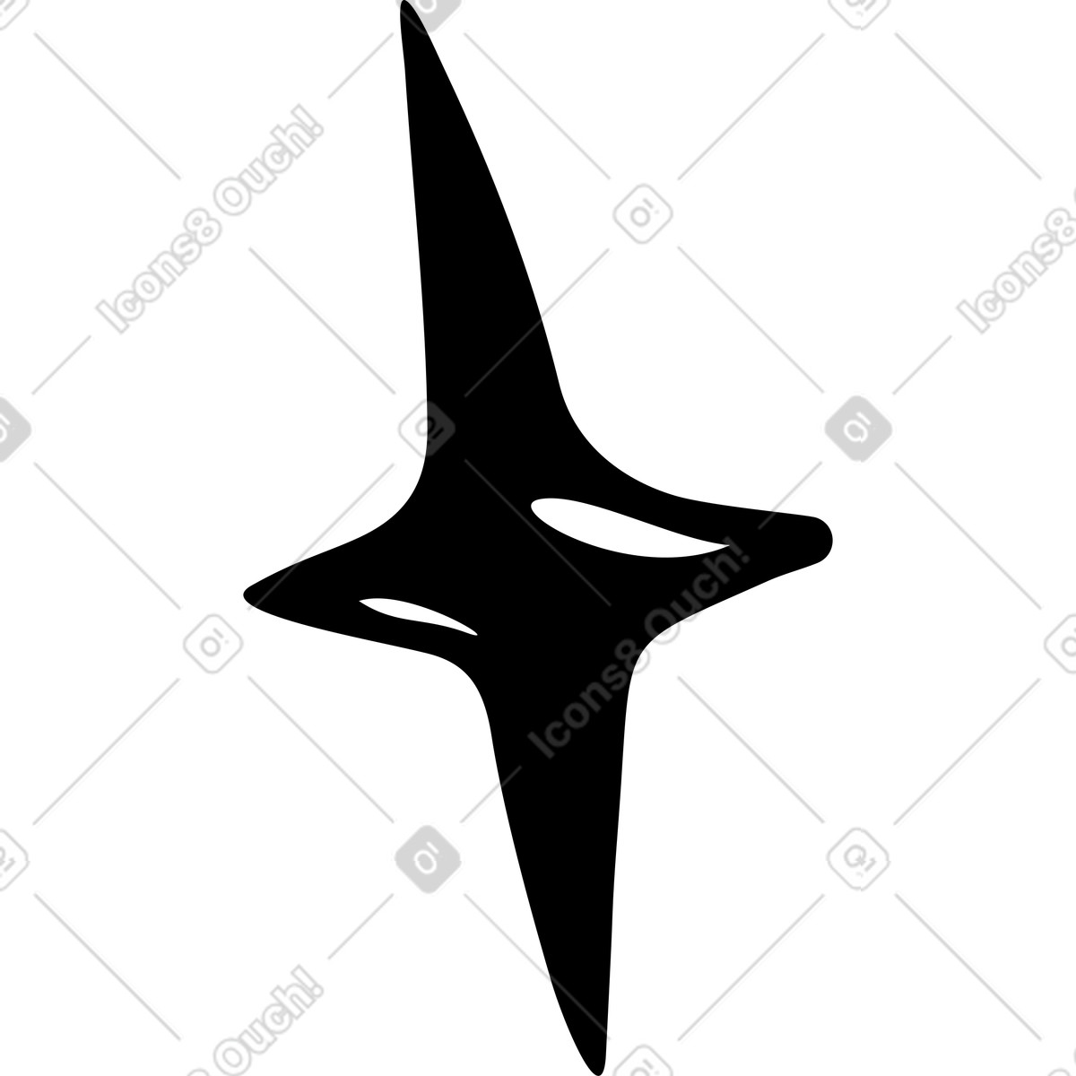 Illustration Grande star dans le style Line à télécharger aux formats PNG, SVG